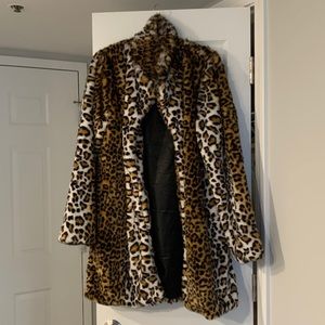 Leopard Faux Fur Coat